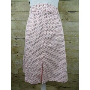 NWT Tribal Womens Skirt Front Pleat White Orange Size 14